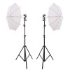 Набор студийного света с просветным зонтиком Prolighting PLAS 83 translucent Kit-2